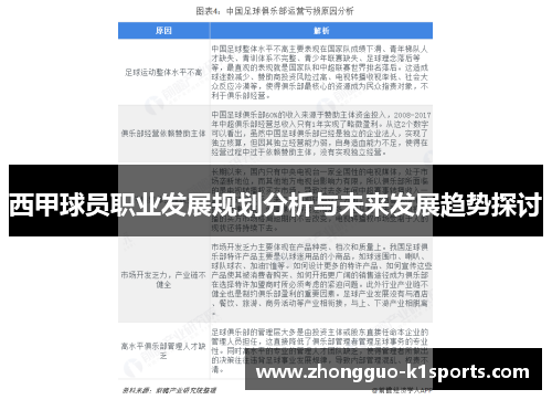 西甲球员职业发展规划分析与未来发展趋势探讨