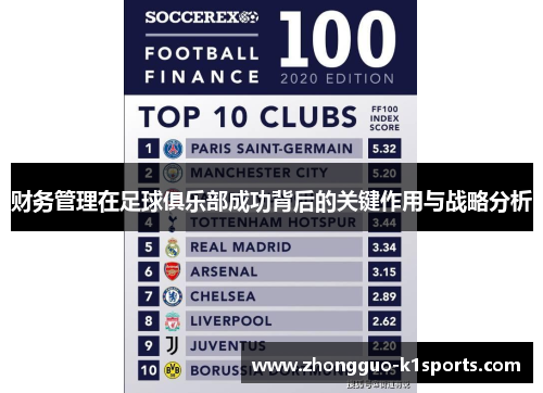 财务管理在足球俱乐部成功背后的关键作用与战略分析 财务管理在足球俱乐部成功背后的关键作用与战略分析